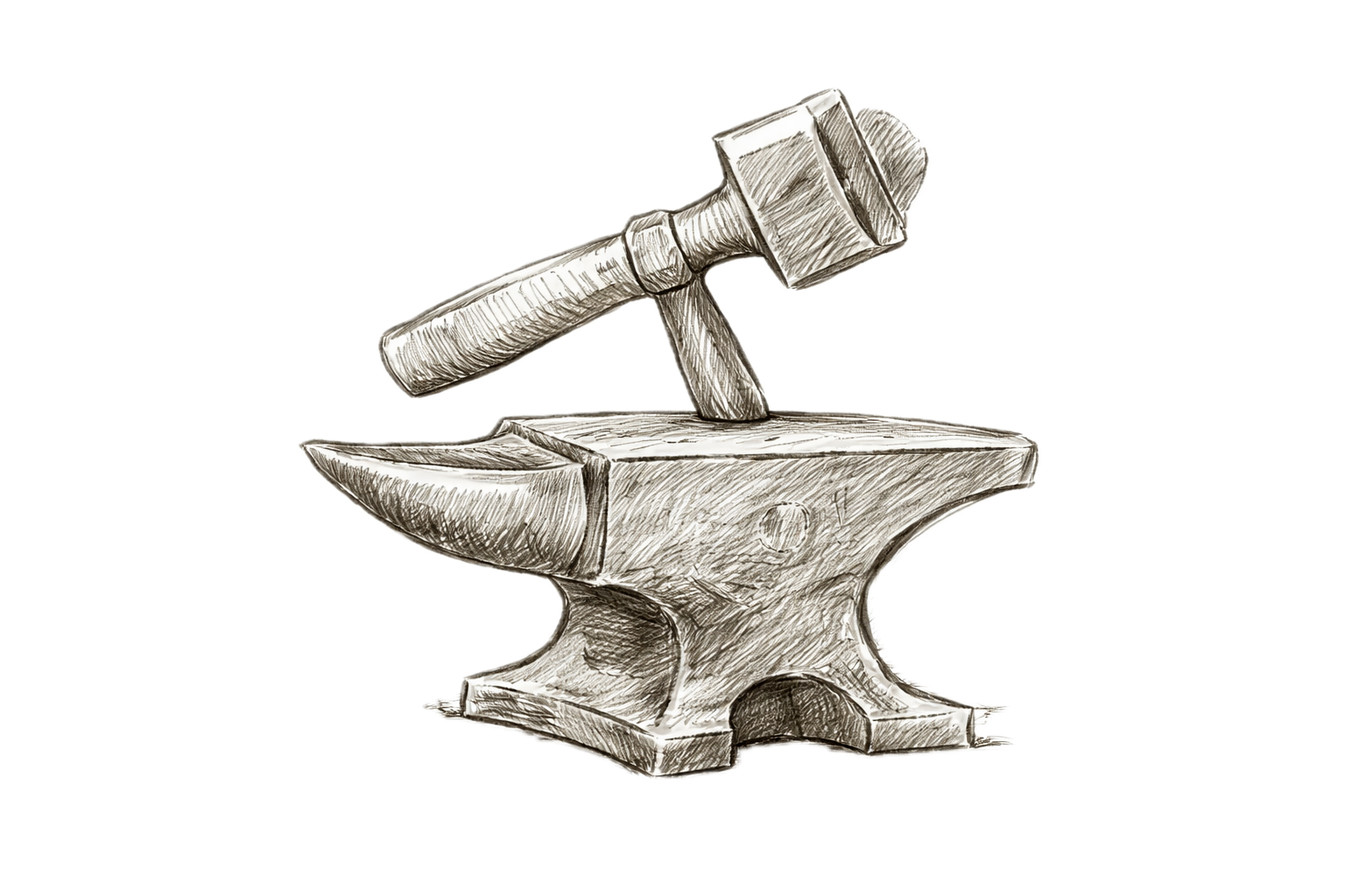 The Worker — hammer and anvil